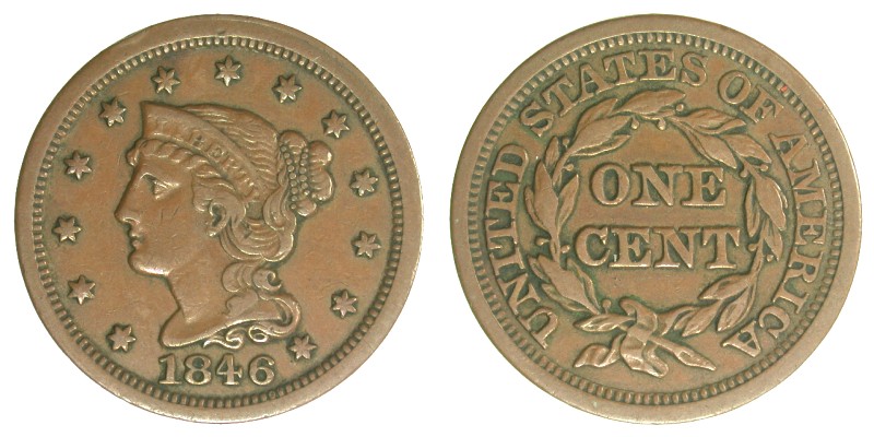 1846 Small date, EF-40